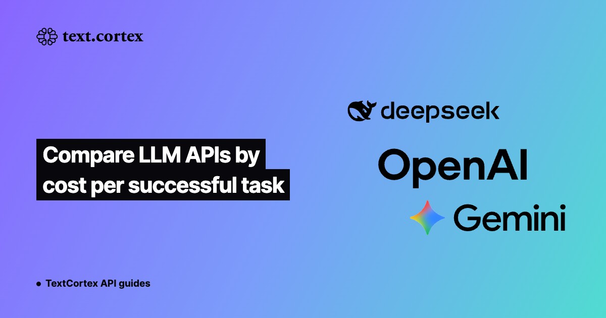 Compare LLM APIs by cost per successful task
