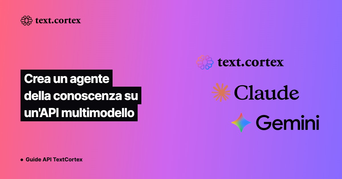 Crea un agente della conoscenza su un'API multimodello