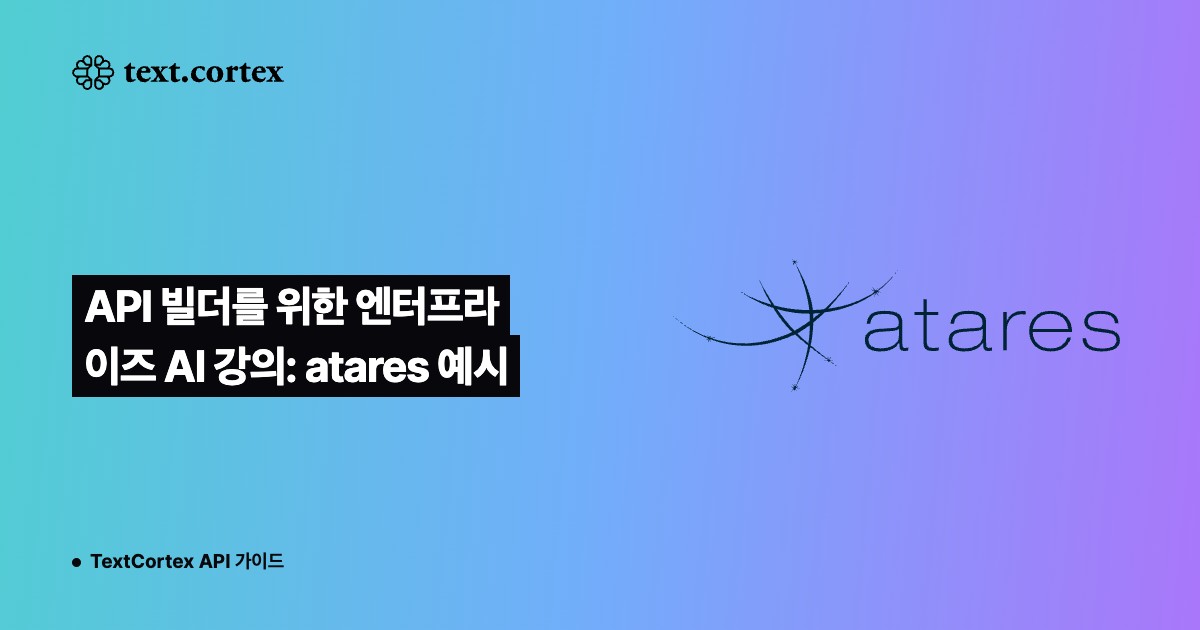 API 빌더를 위한 엔터프라이즈 AI 강의: atares 예시