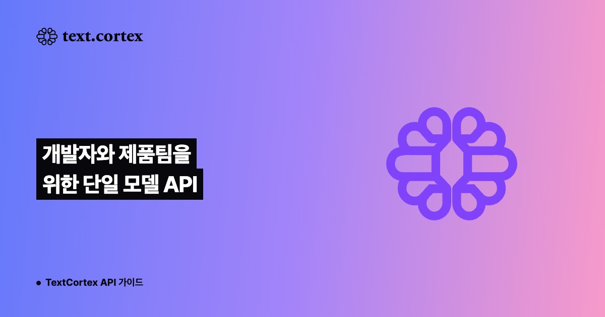 개발자와 제품팀을 위한 단일 모델 API
