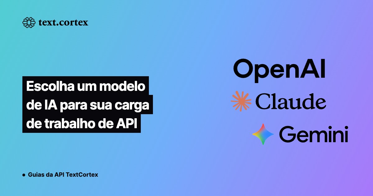 Escolha um modelo de IA para sua carga de trabalho de API