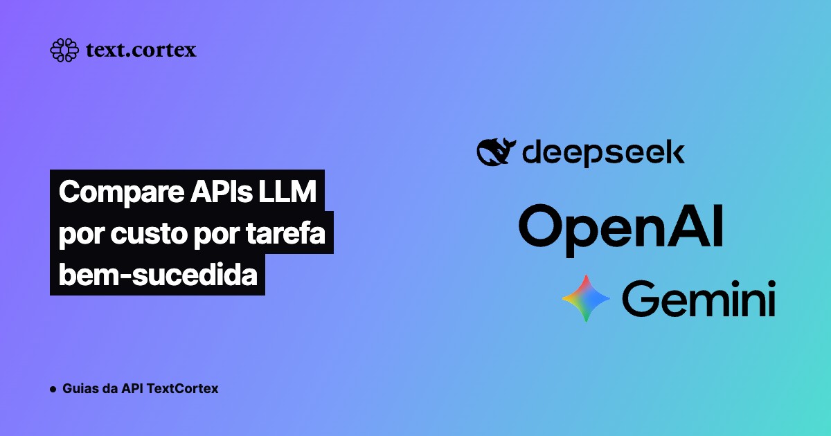 Compare APIs LLM por custo por tarefa bem-sucedida