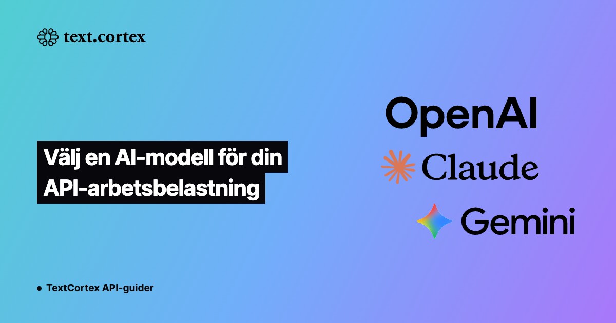 Välj en AI-modell för din API-arbetsbelastning