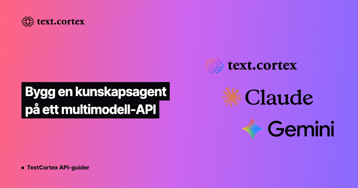 Bygg en kunskapsagent på ett multimodell-API