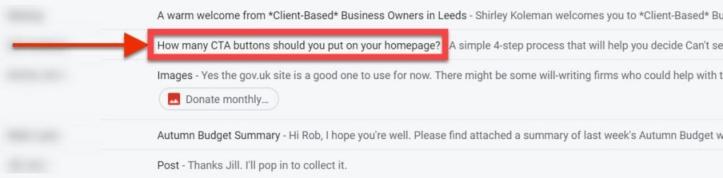 e-mail-exemplo - linha de amostragem-assunto