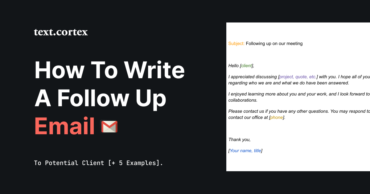 Hur man skriver ett uppföljningsmeddelande till en potentiell kund [+ 5 exempel]