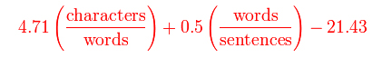 Automated Readability Index