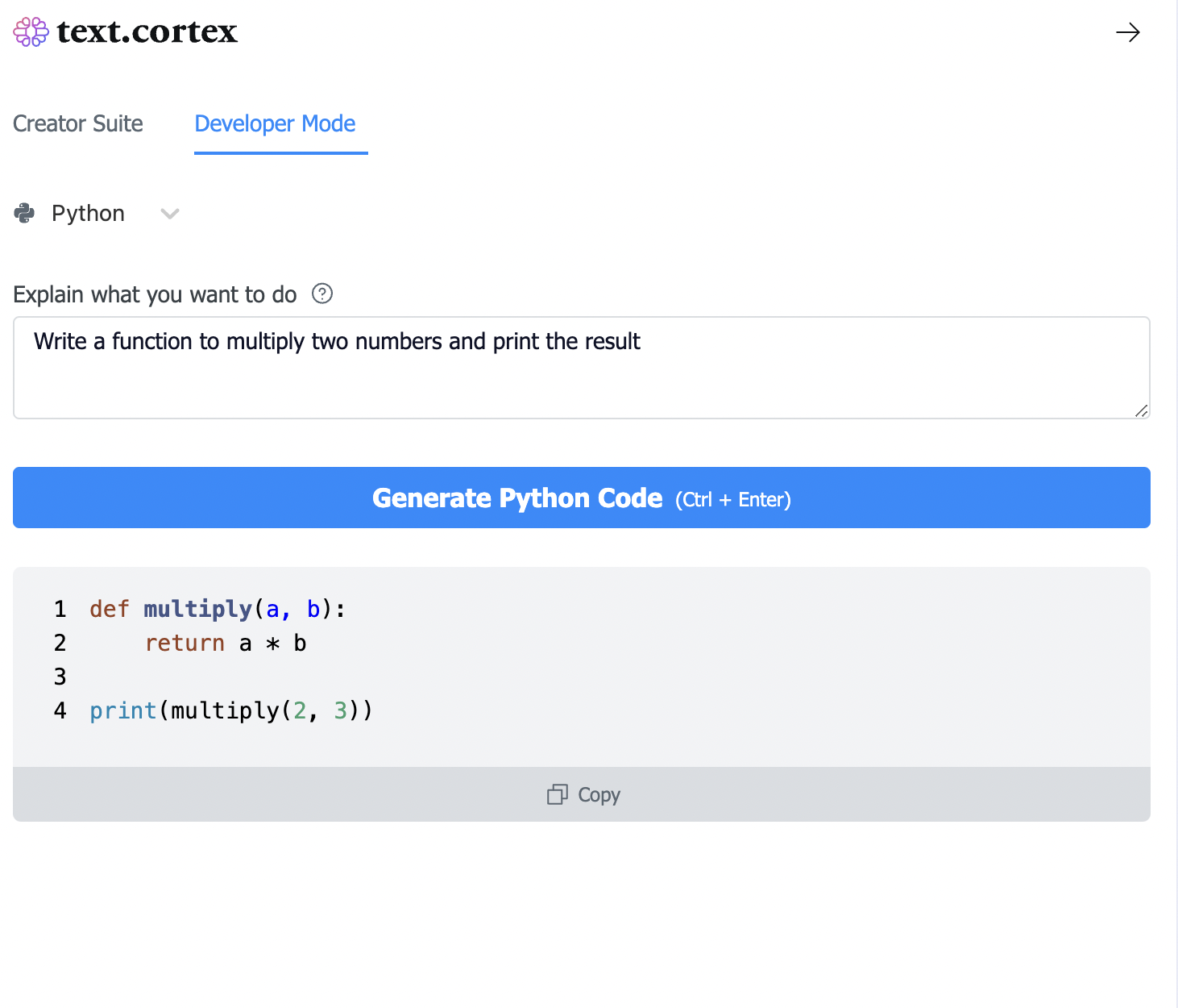 python kodgenerator