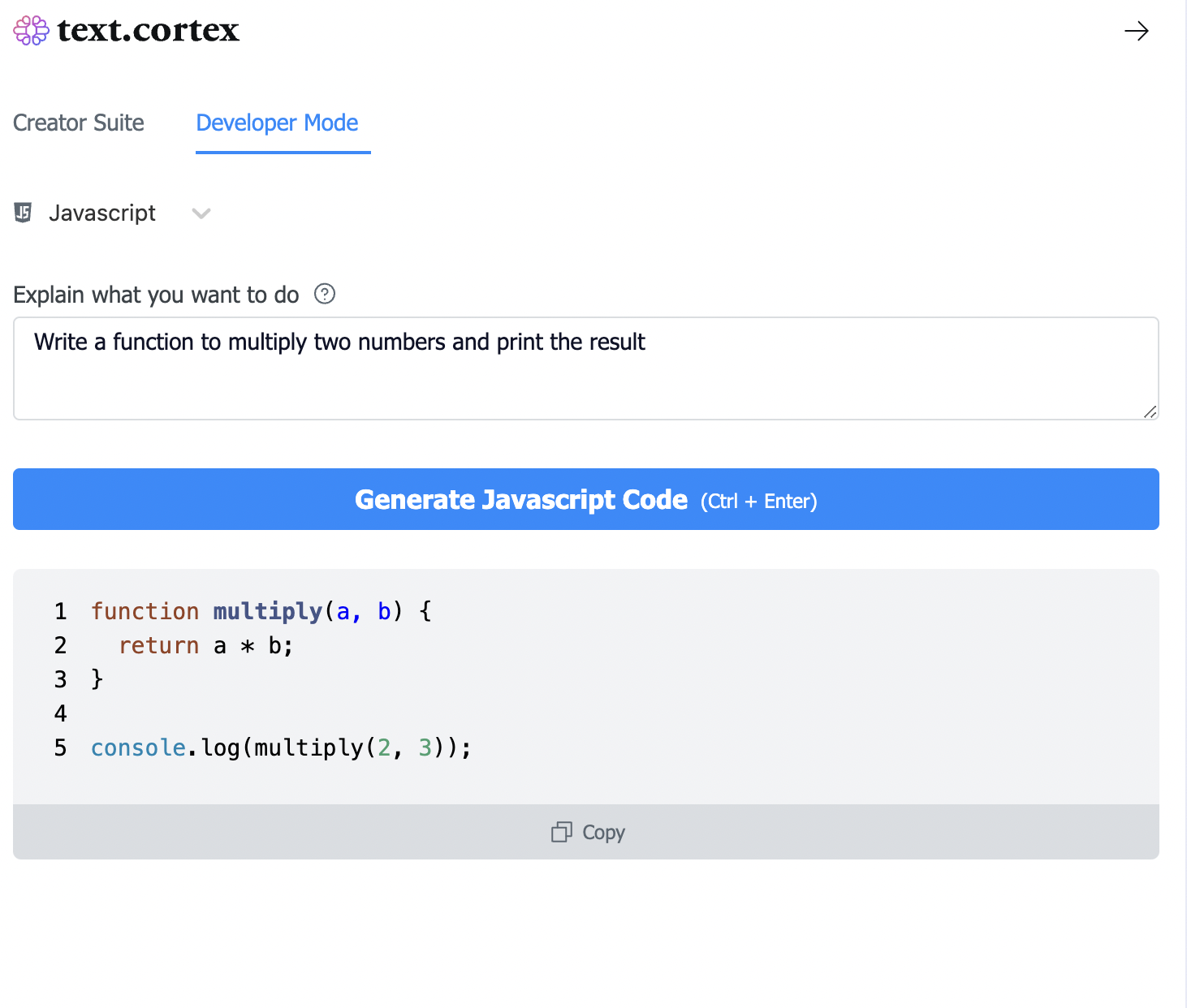 javascript-kodgenerator