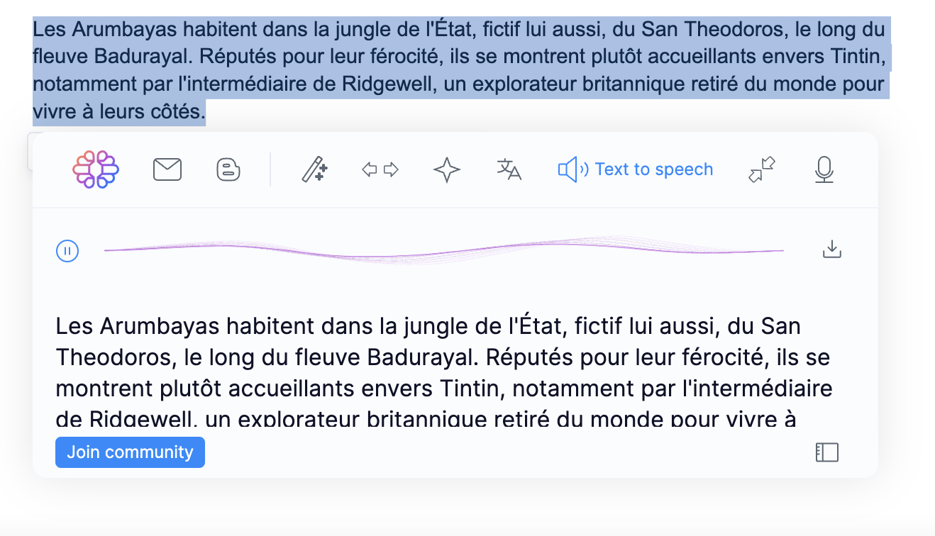 synthèse vocale en français