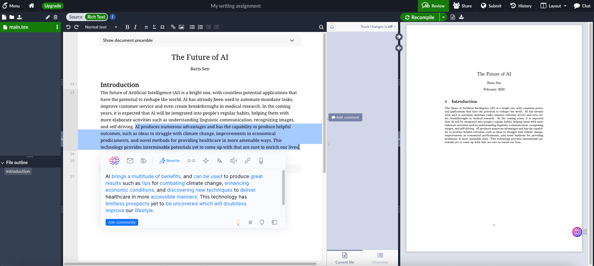 Overleaf Integration