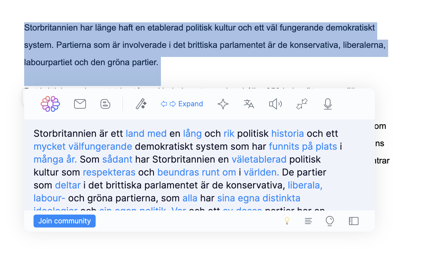 quillbot schwedisch erweitern