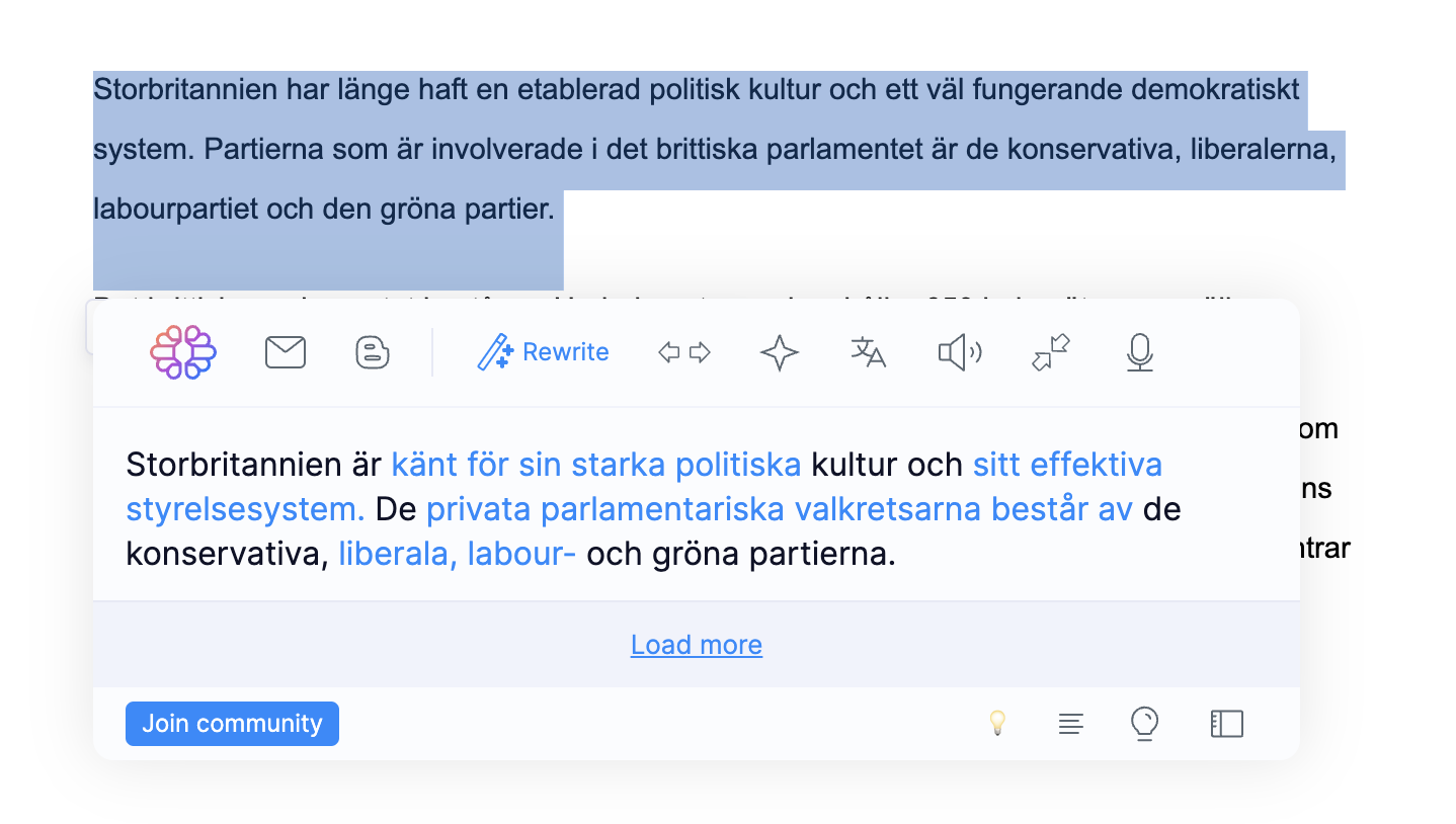 quillbot svenska paraphrase