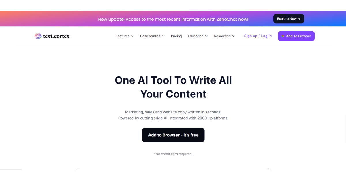 textcortex-Homepage