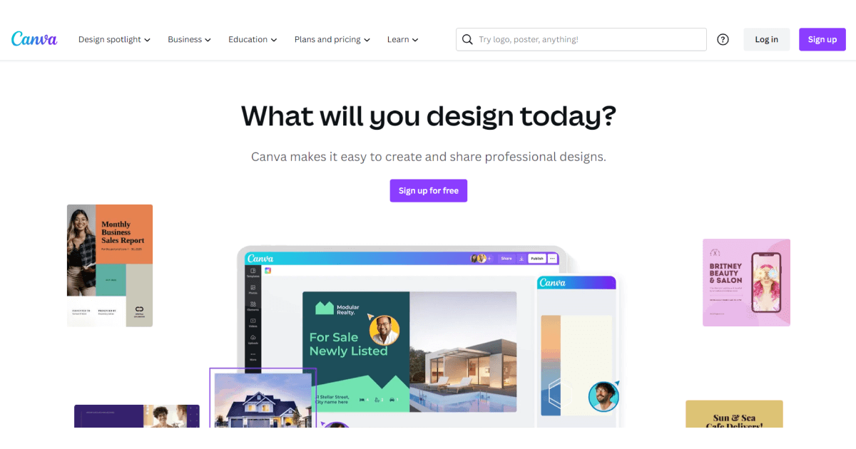 canva-Startseite