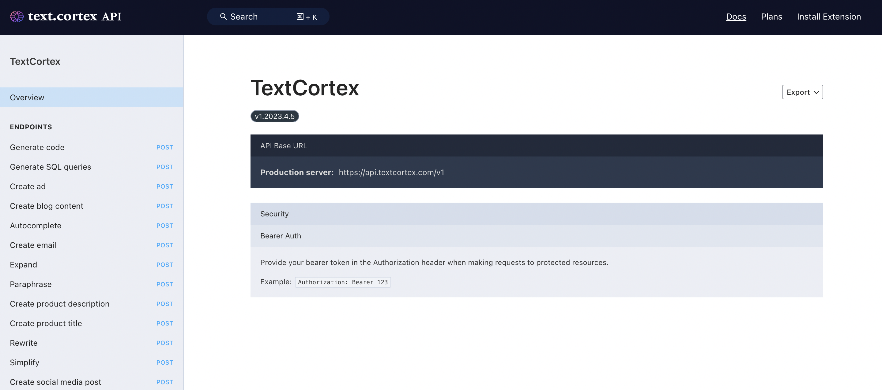 text generation api