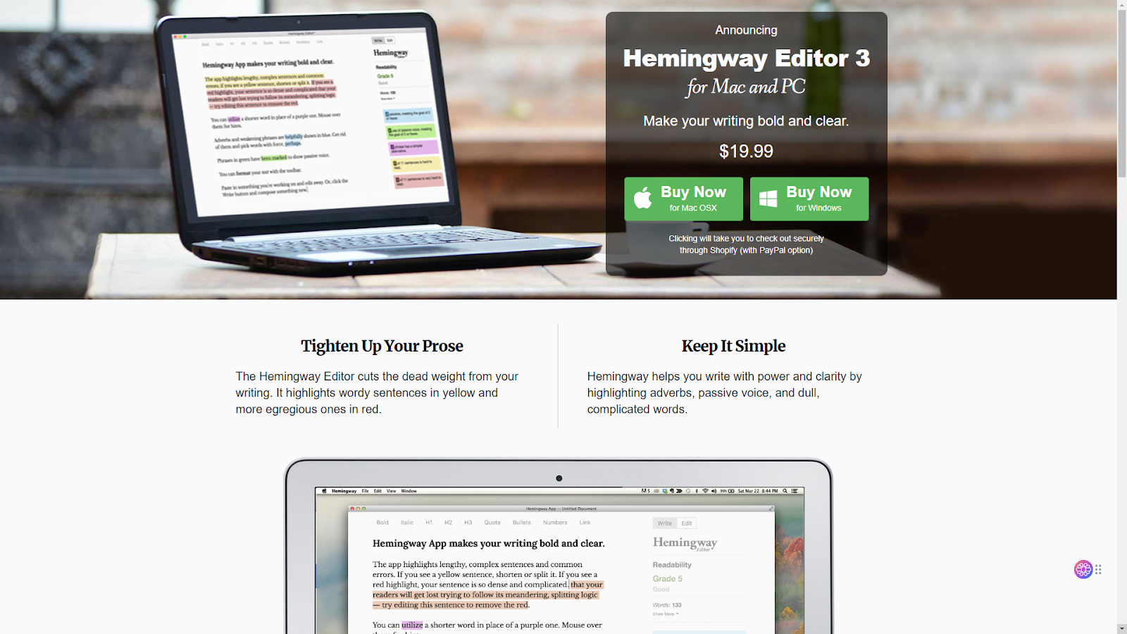 hemingway editor prijzen