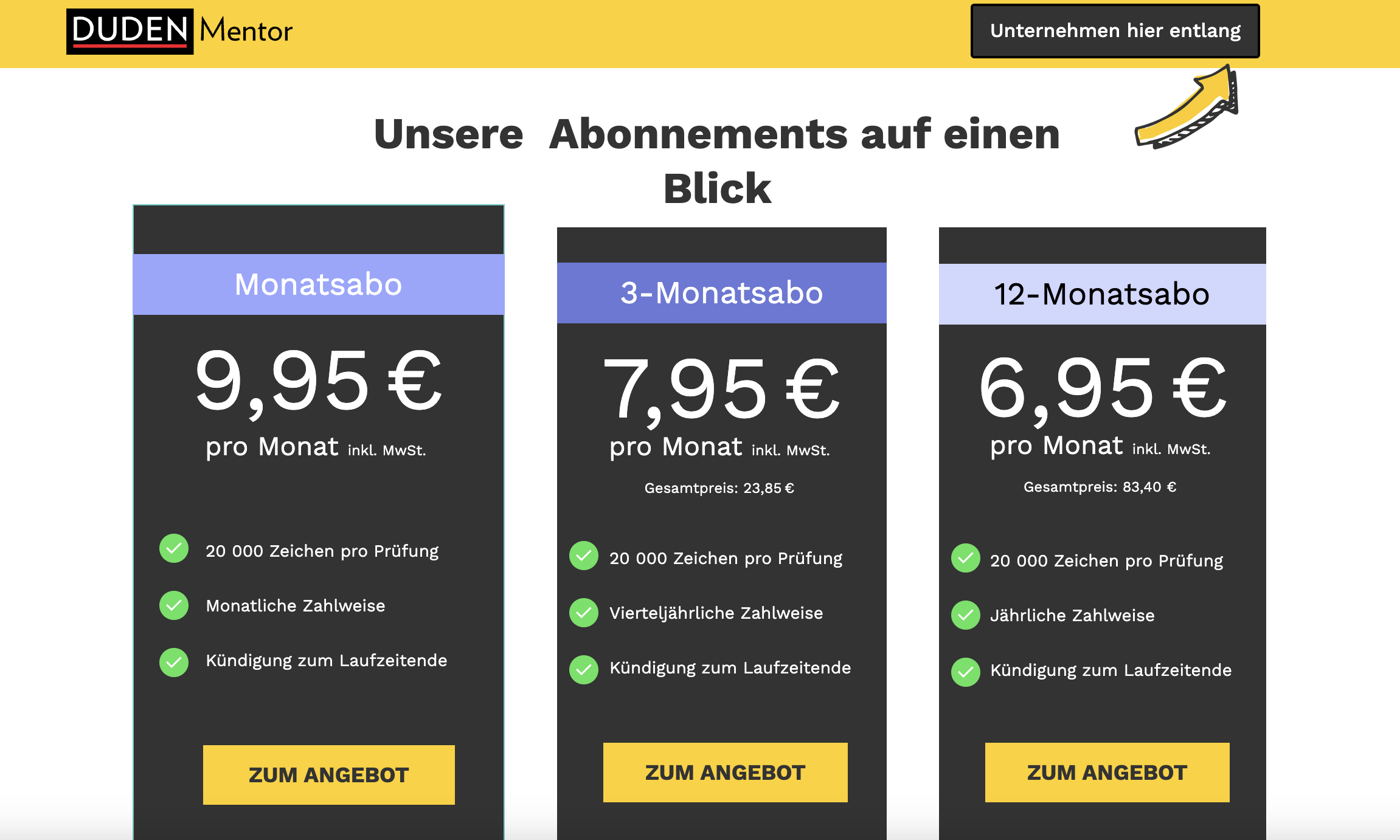precios duden mentor