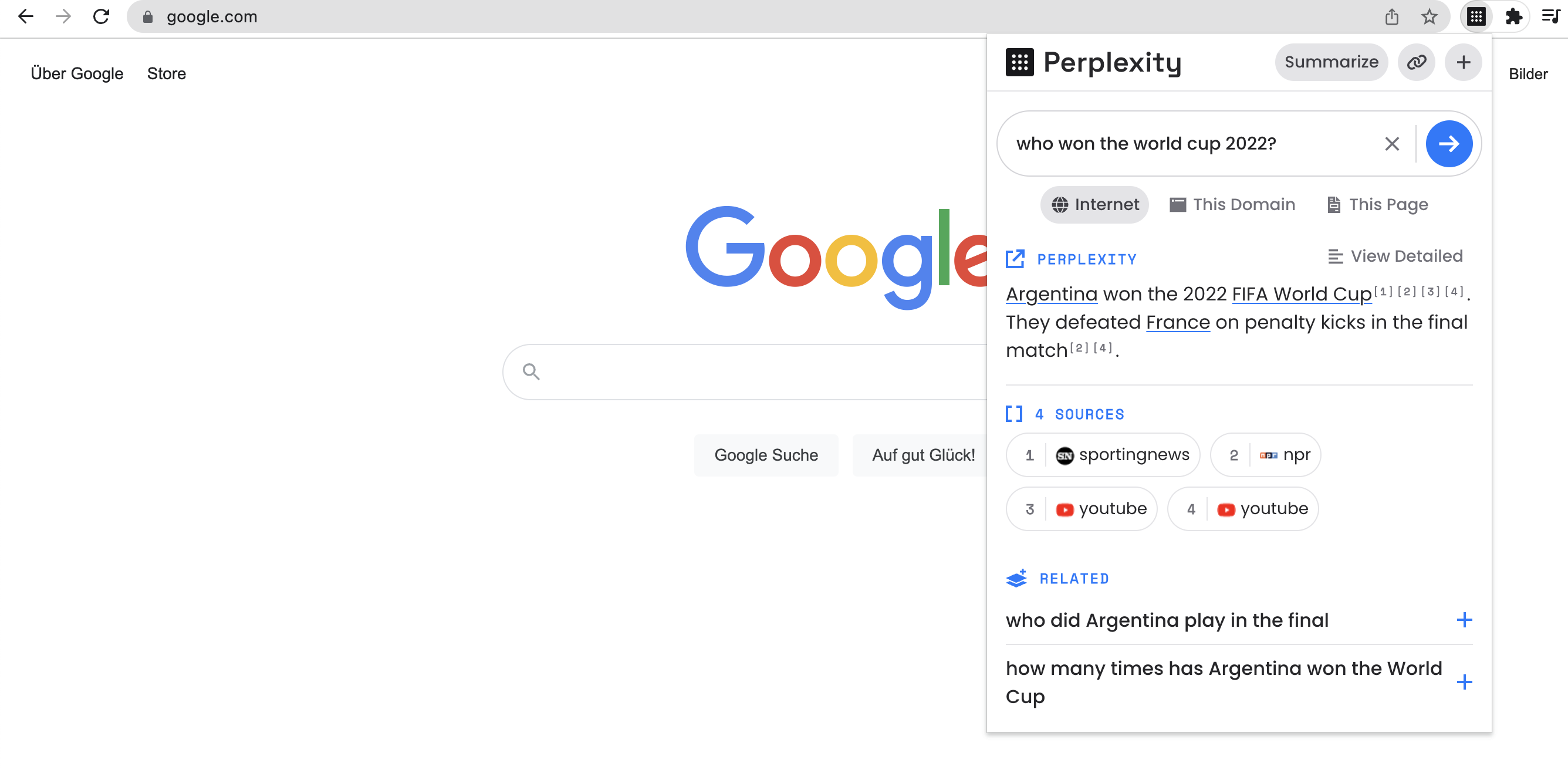 Perplexität AI Merkmale