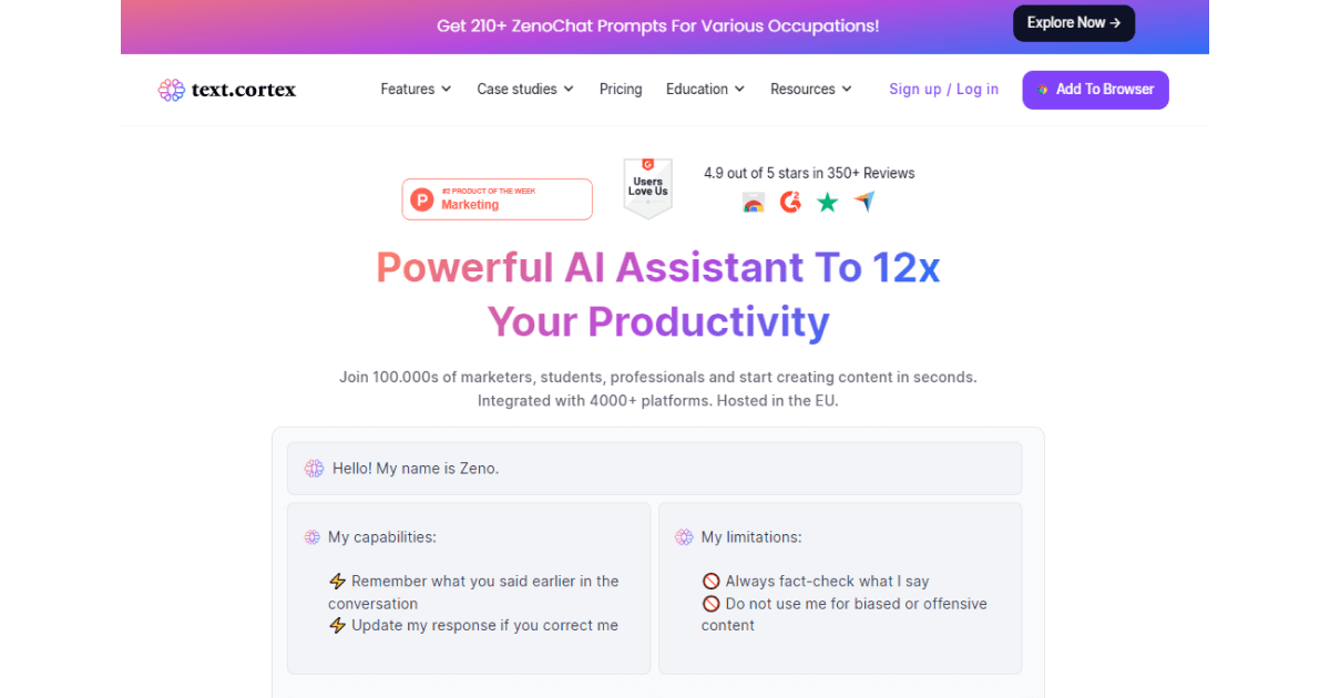 zeno-chatgpt-tool-homepage