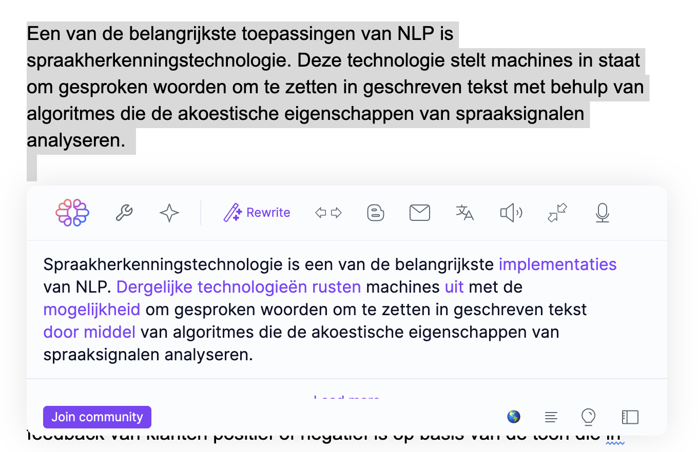 dutch paraphrase