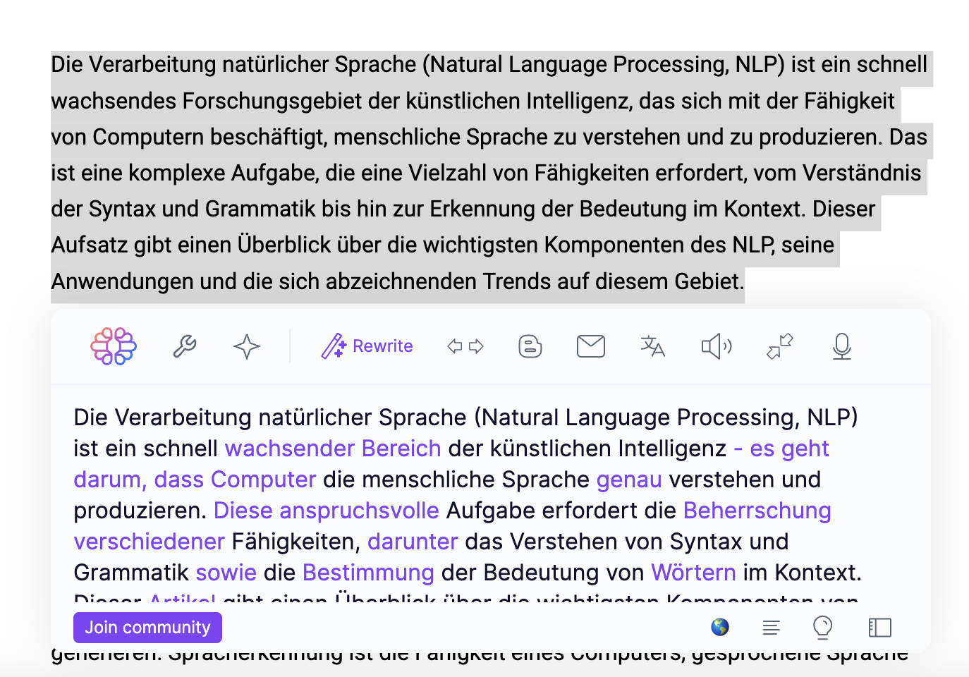 umschreiben im deutsch