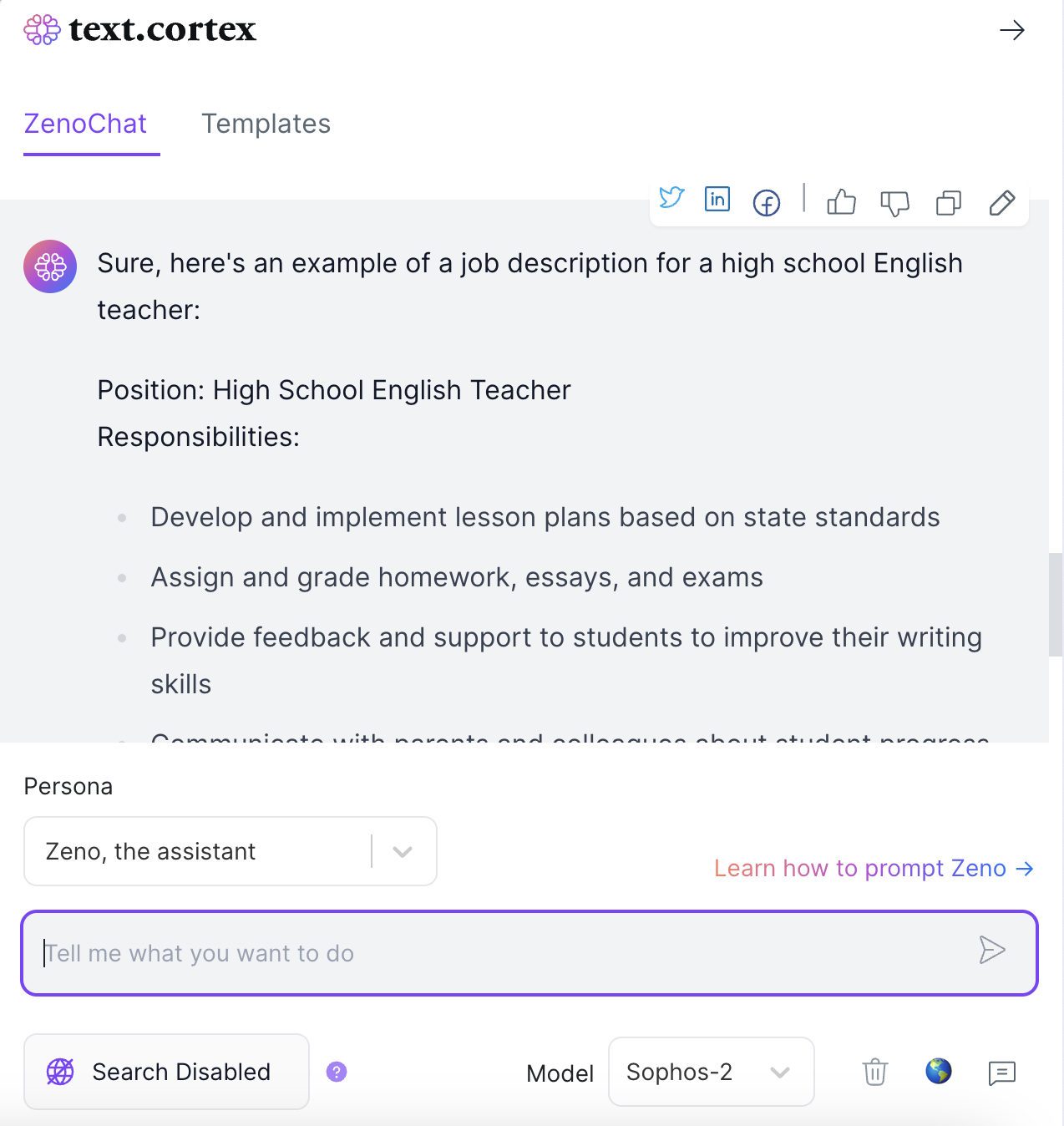 job description example for teachers