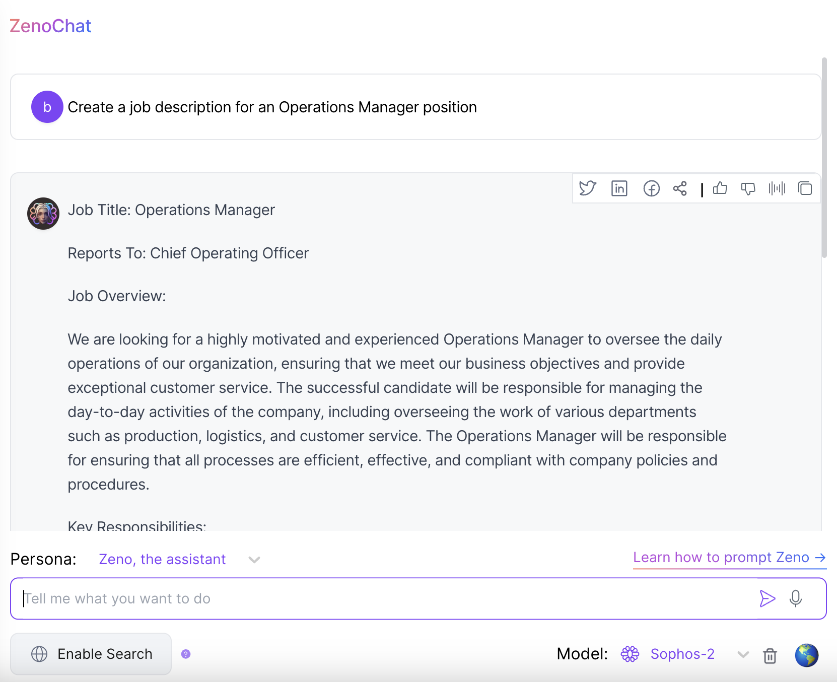 AI generated job description examples