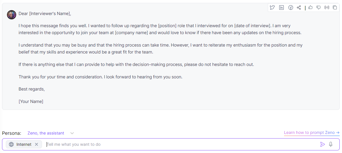 how to follow up after no response