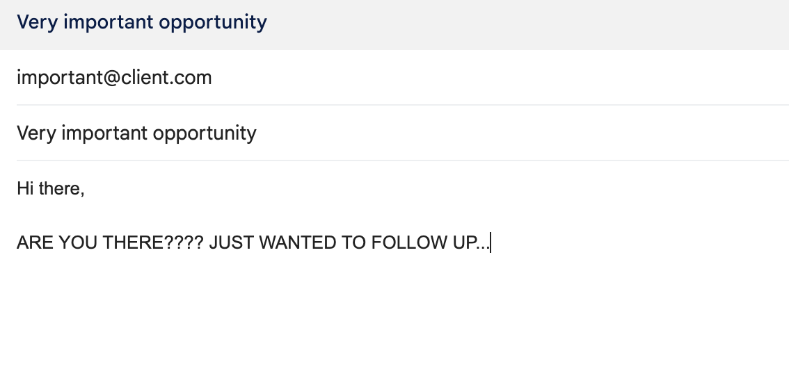 follow-up e-mail na geen reactie