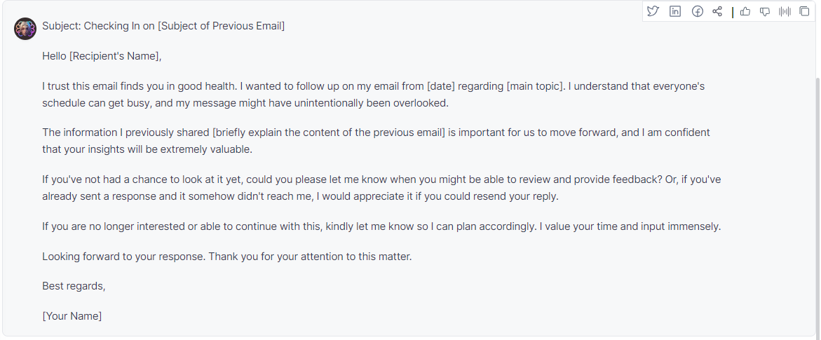 follow-up e-mail voorbeelden