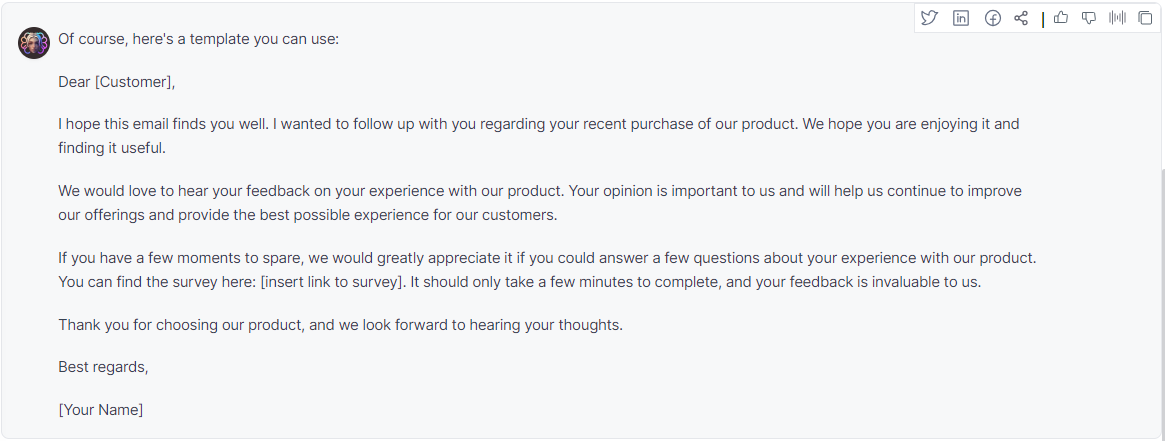 Follow-up-E-Mail an den Kunden