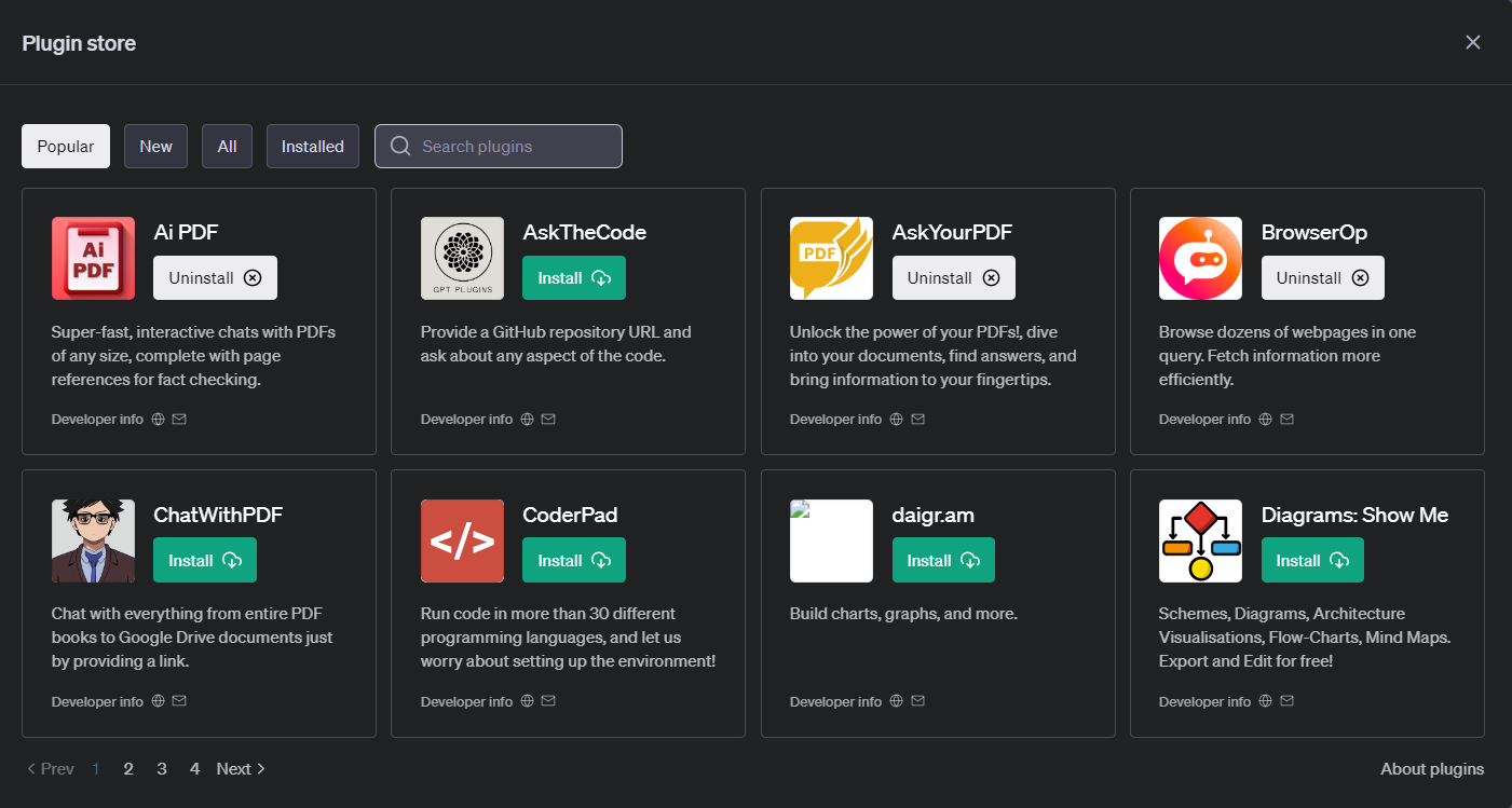 chat gpt plugins