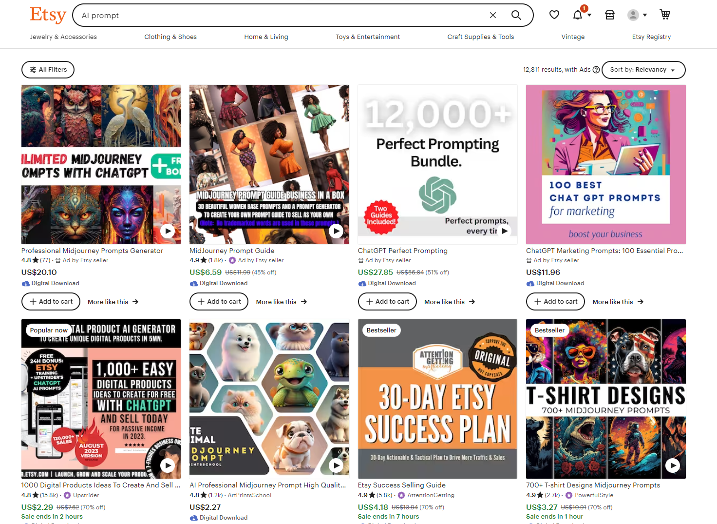 Etsy Prompt Marketplace