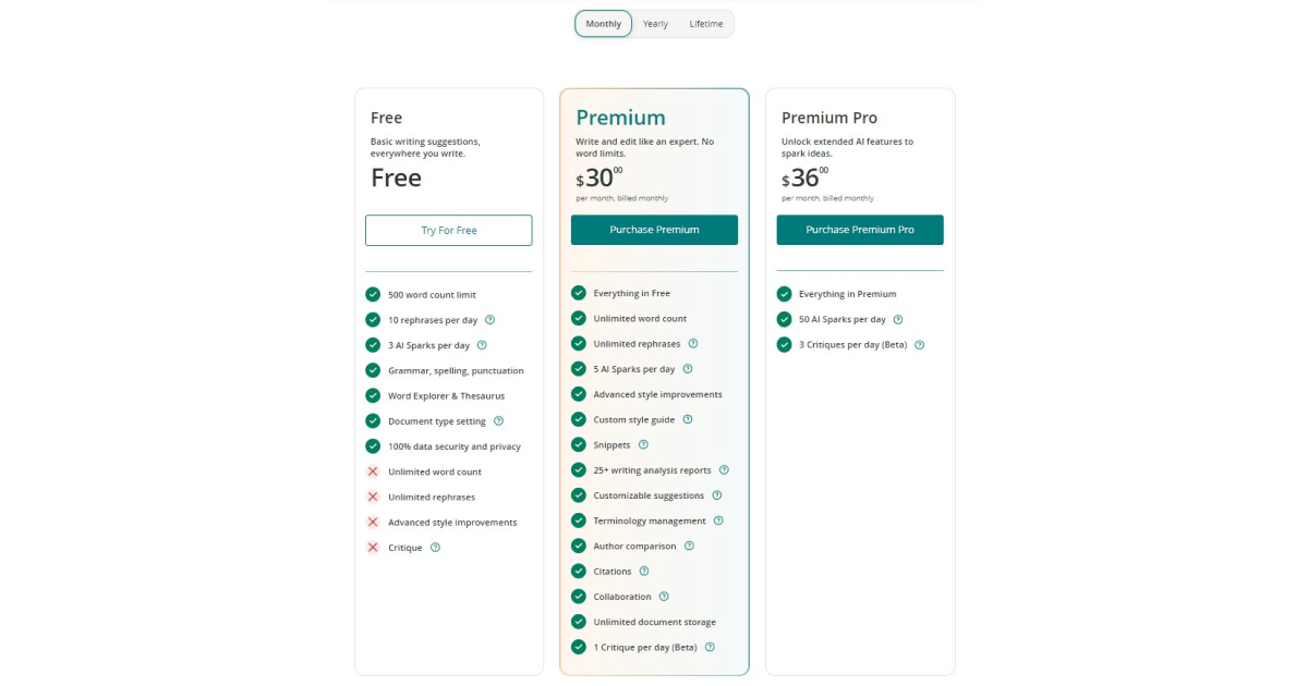 prowritingaid-pricing