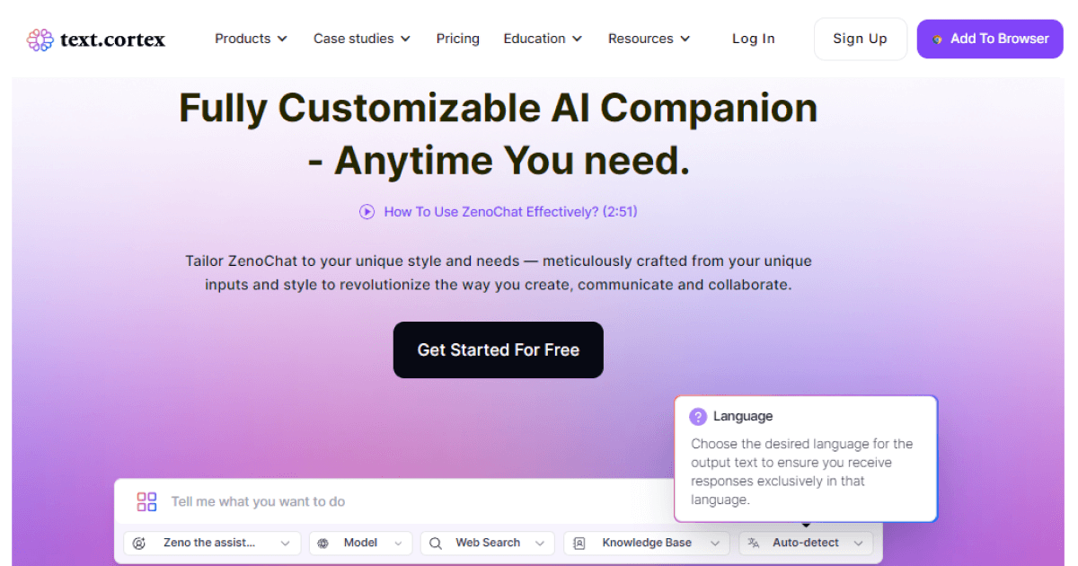 textcortex-Homepage