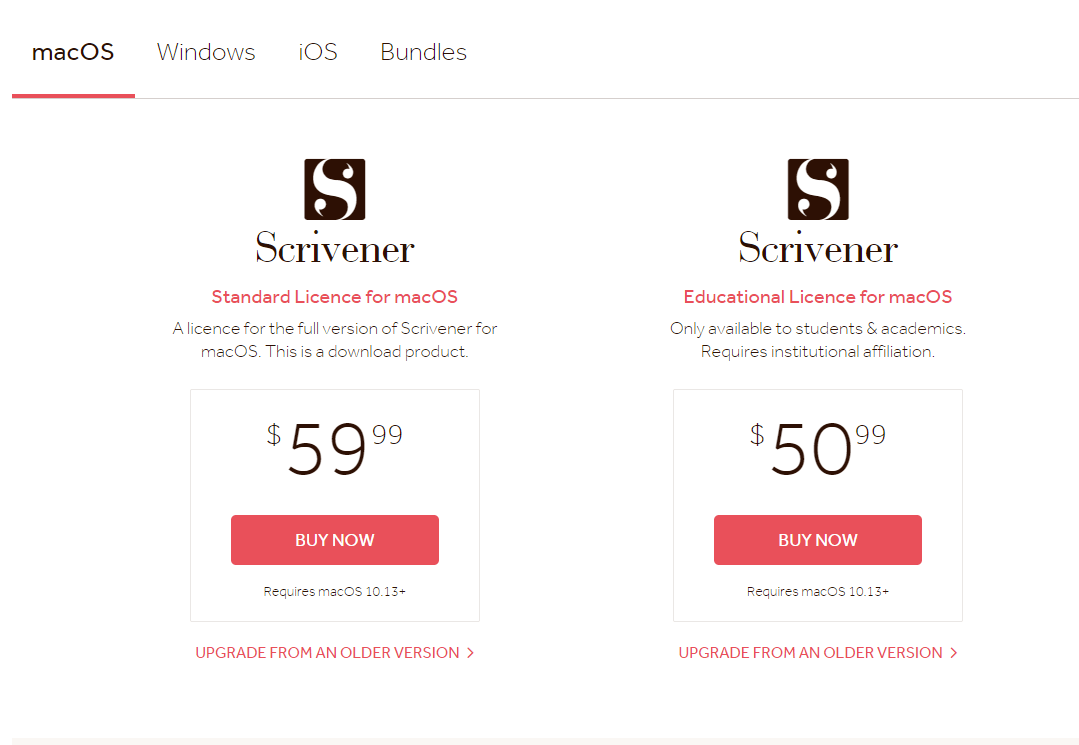 scrivener-pricing