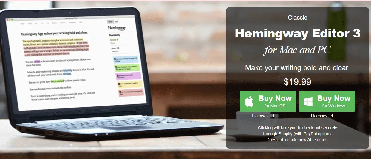 hemingway-pricing