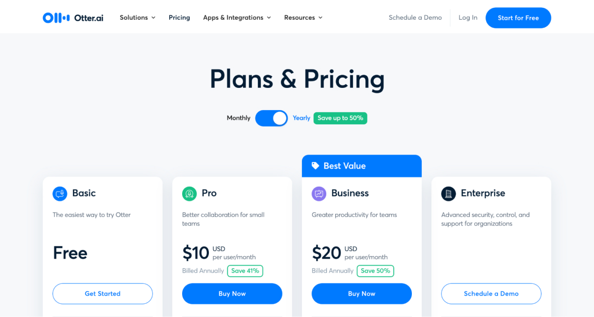 otter-ai-pricing