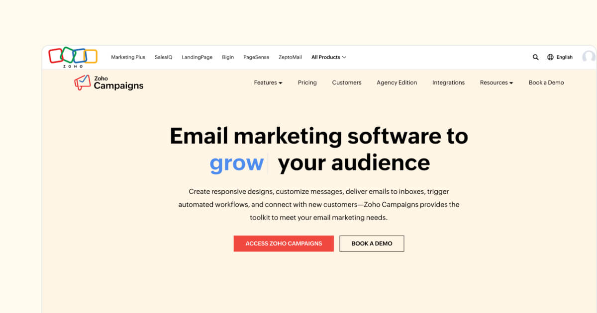 zoho-Homepage