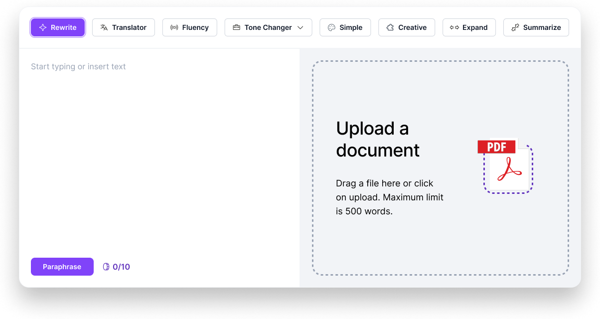 Paraphrasing Tool