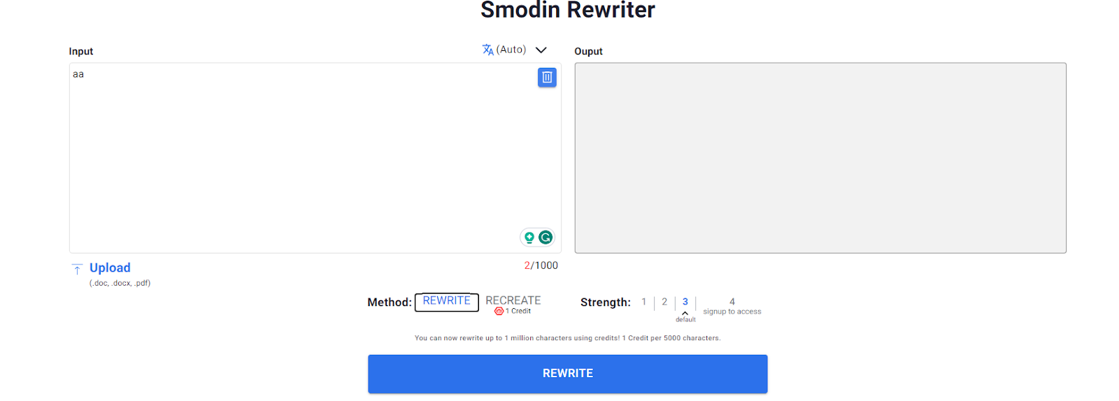 Reescritura de IA Smodin
