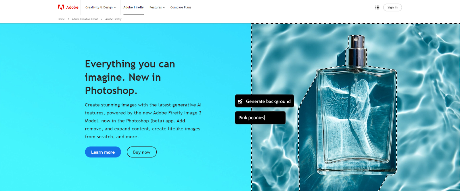 Adobe firefly afbeelding genereren