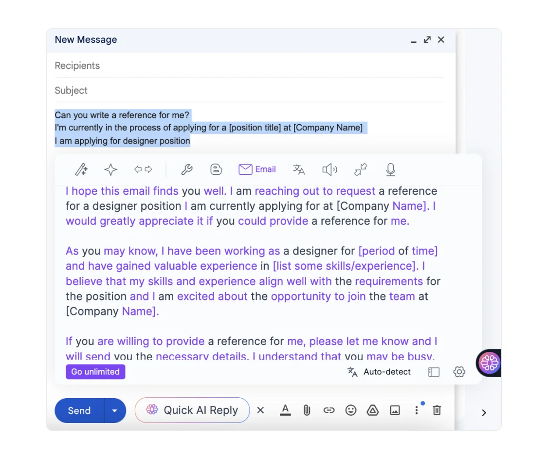 textcortex-Bullet-to-Email