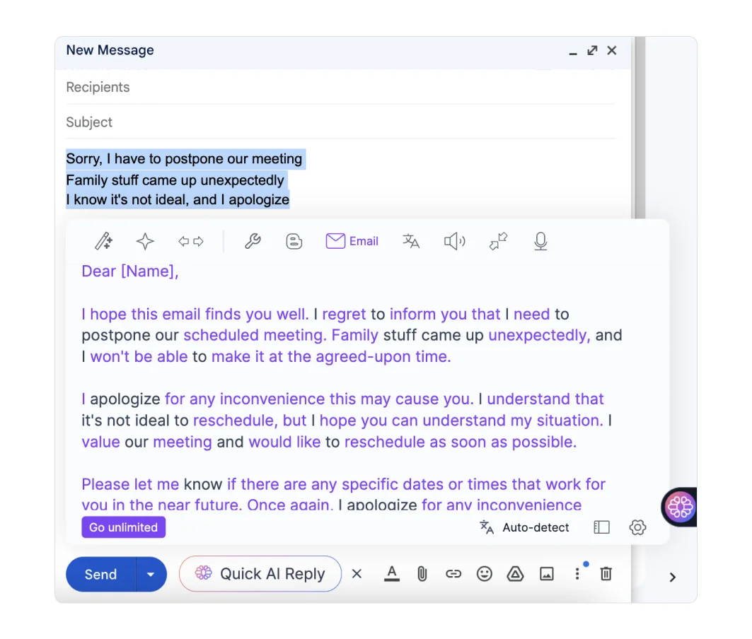 textcortex-bullet-to-email