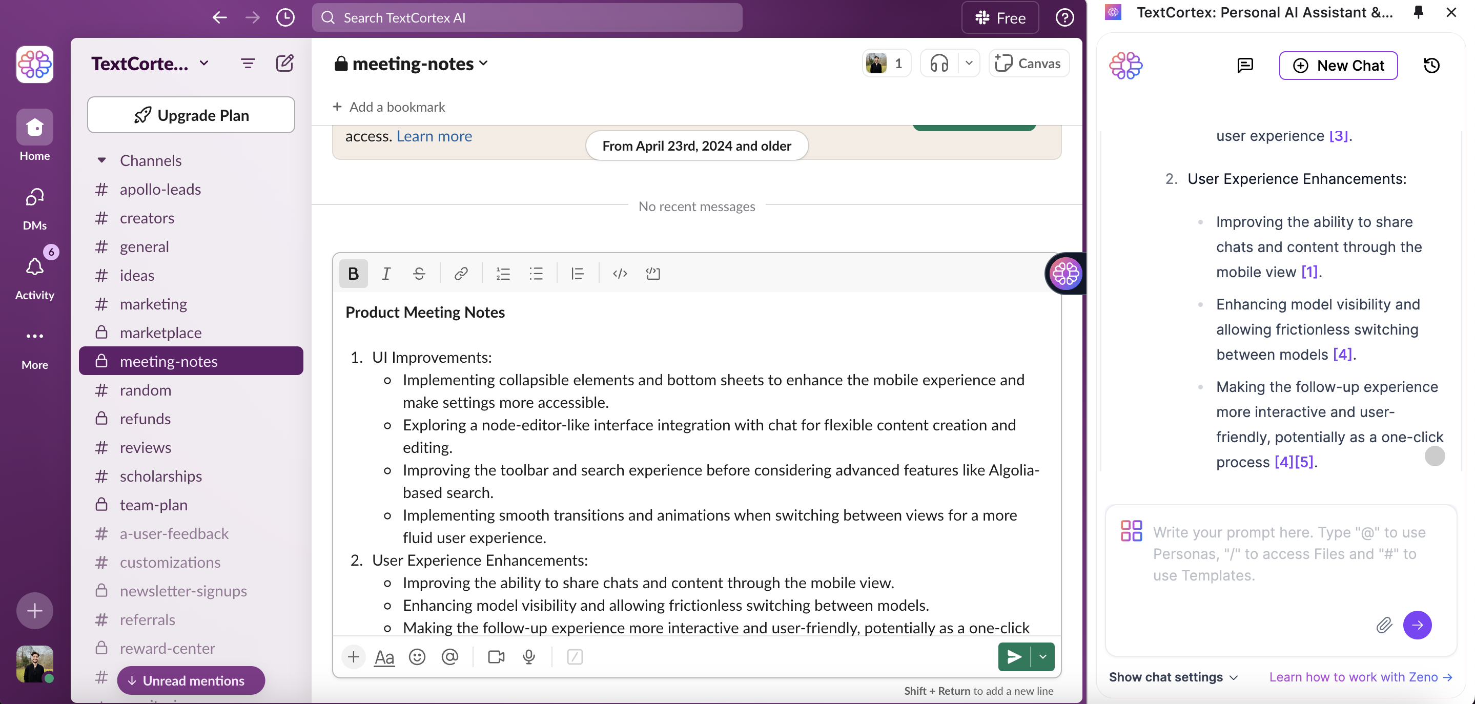 Slack Integratie