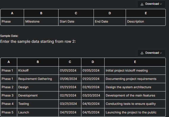 Excel Project Stappenplan Sjabloon