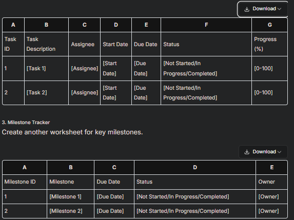 Excel Project Tracker Sjabloon
