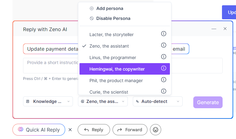 Risposta rapida alle e-mail AI