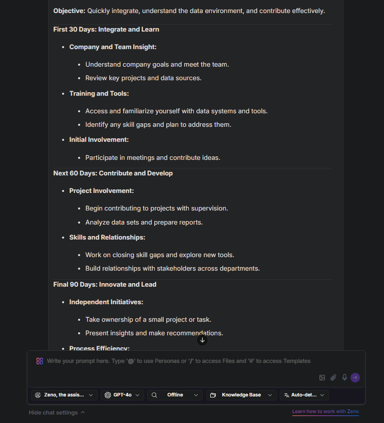 30-60-90 Day Plan Template